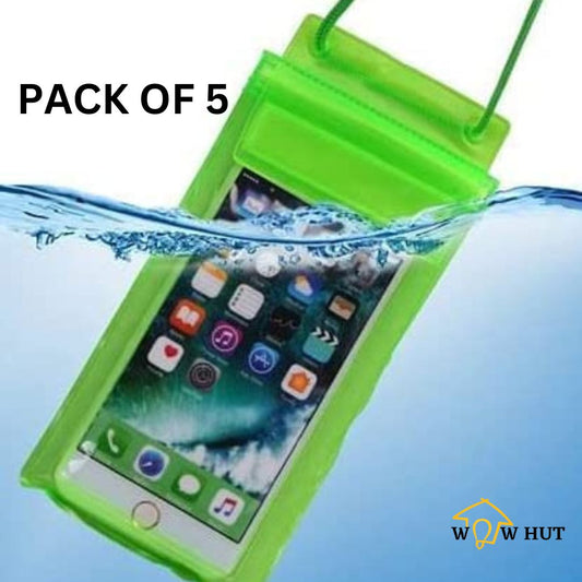 Universal Transparent Waterproof Case for Phone (Pack of 5)