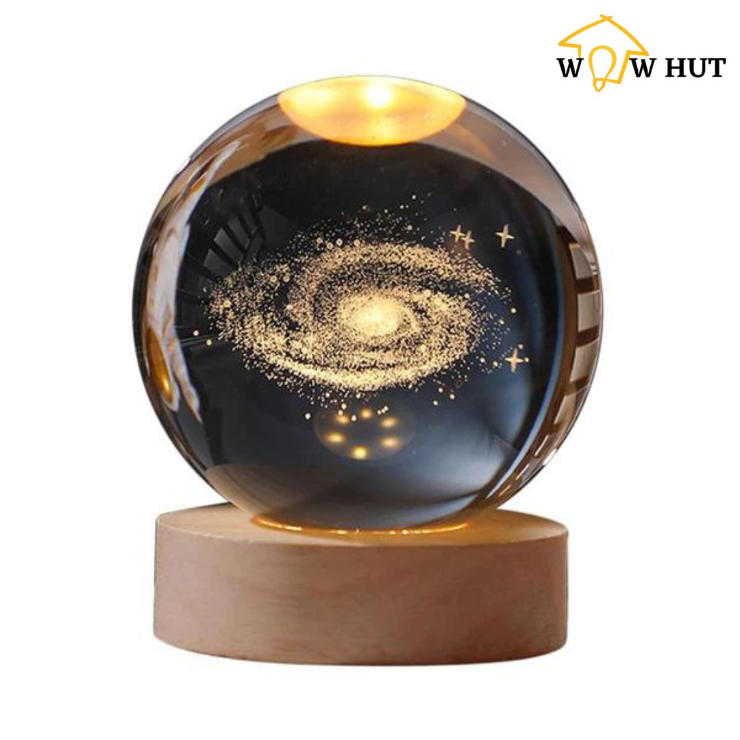 3D Galaxy Crystal Lamp