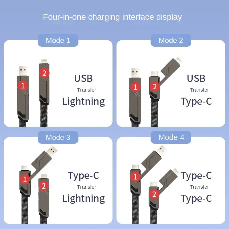 4 in 1 All in One Charging Cable