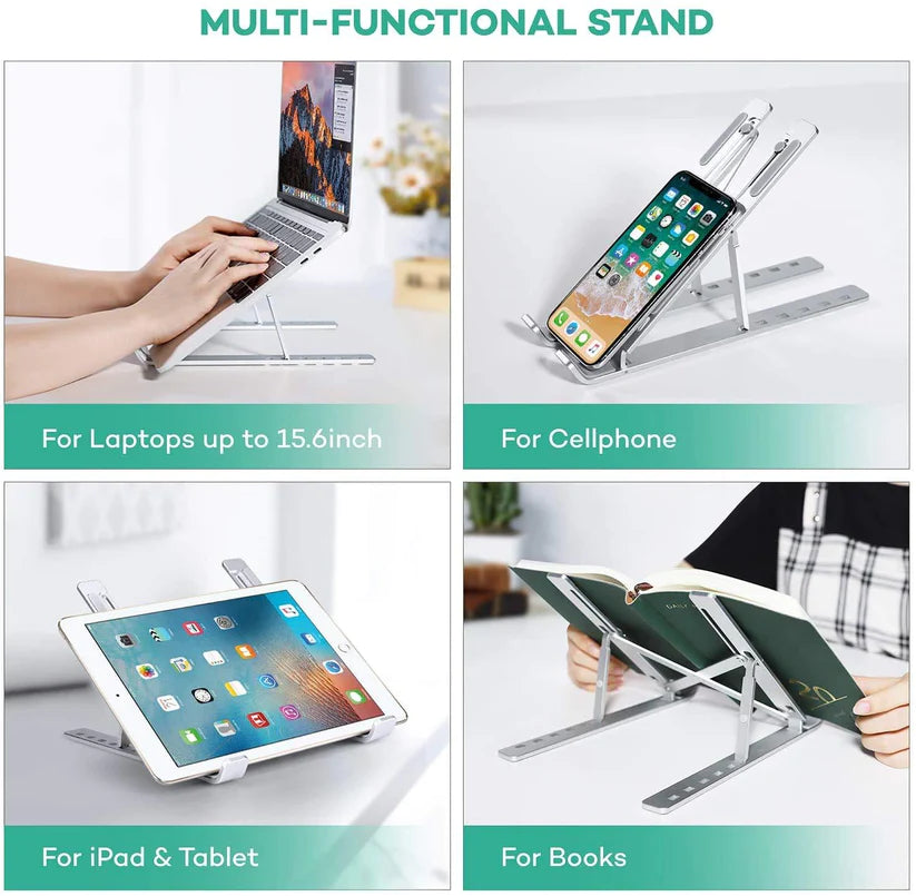 Universal Fit Ultra Fold Slim Aluminum Laptop Stand