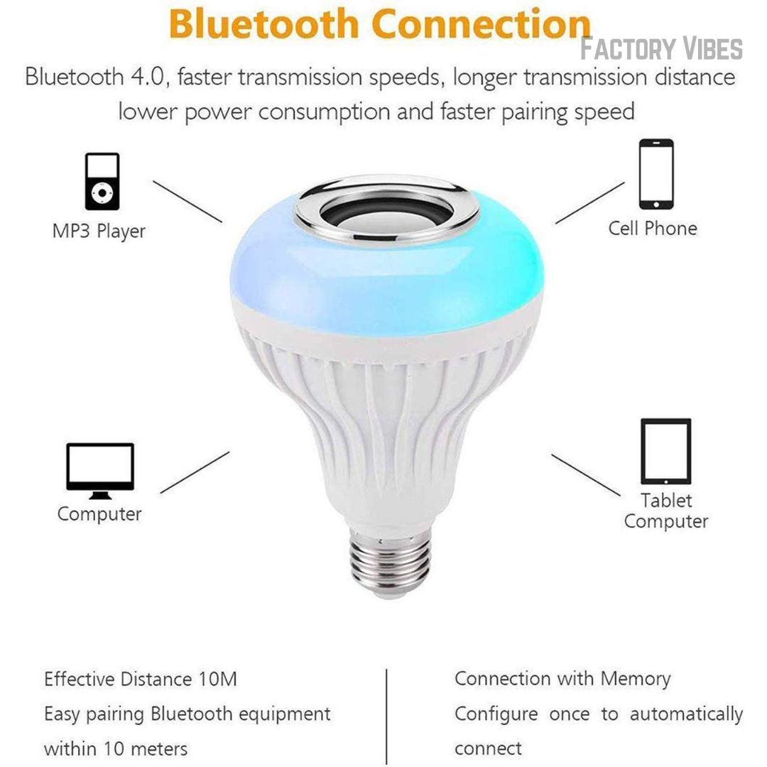 Remote Control Bulb with Bluetooth Speaker