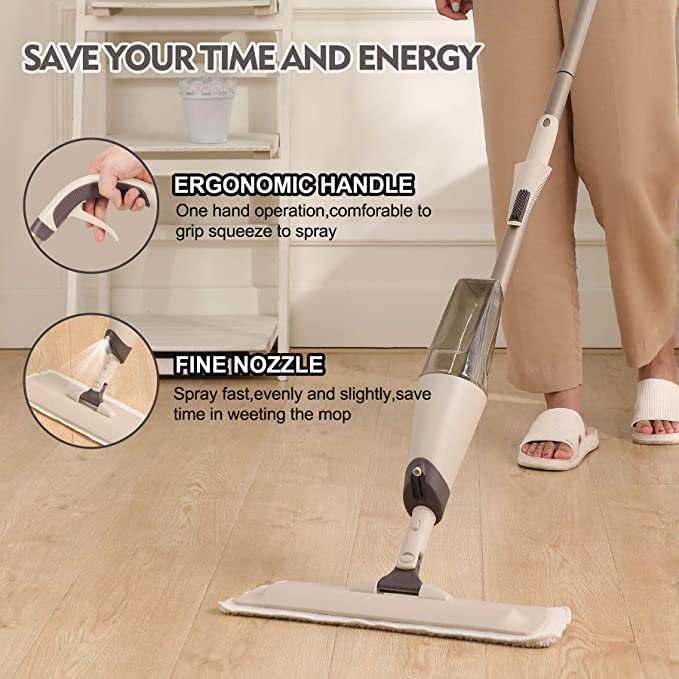 Spray Mop - 360 Degree Handle Wet & Dry Microfiber Floor Spray Mop