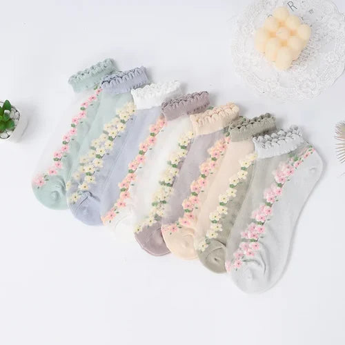 Floral Breathable Socks (7 pairs)