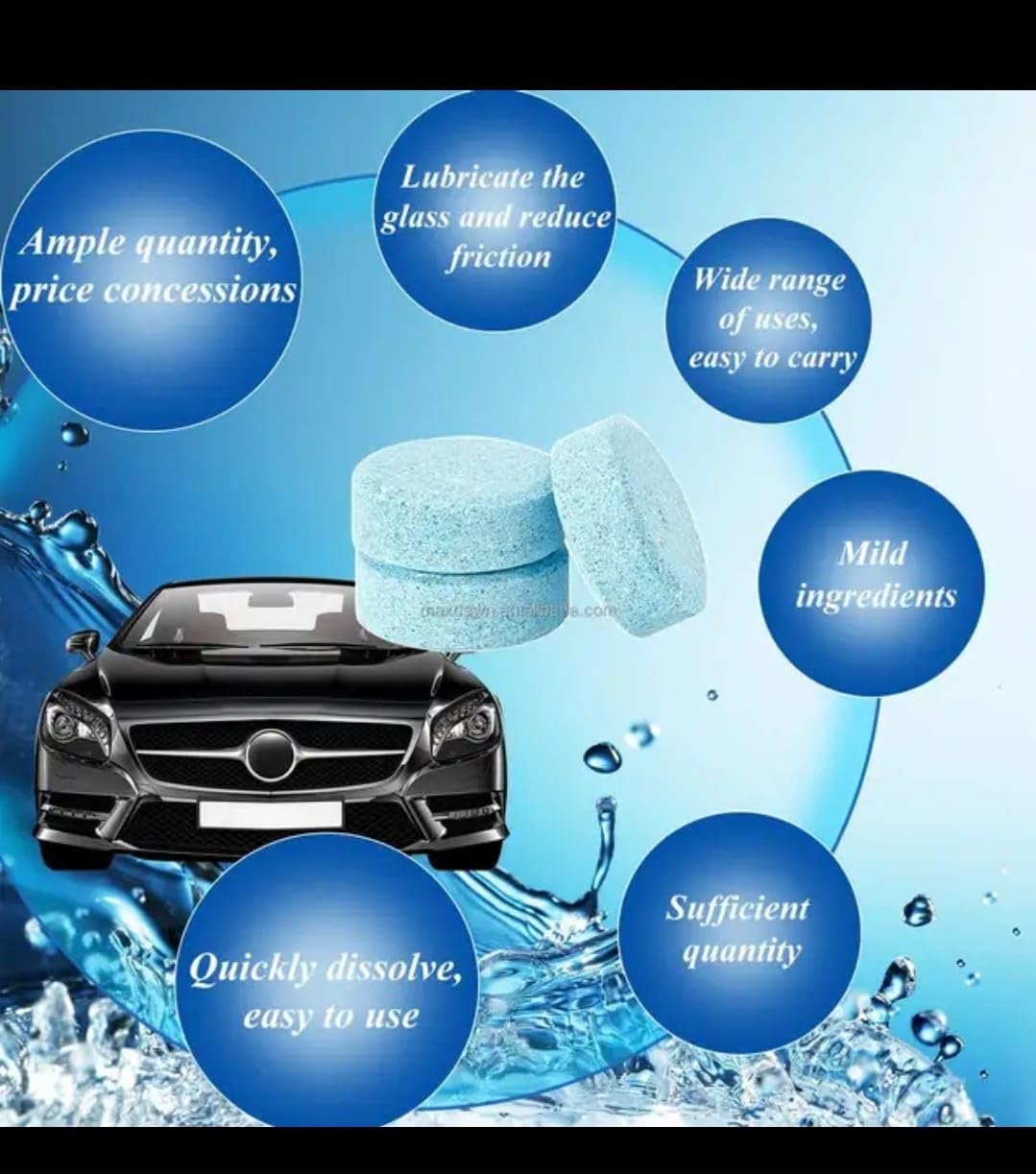 Car Windshield Cleaning Water Effervescent Tablets