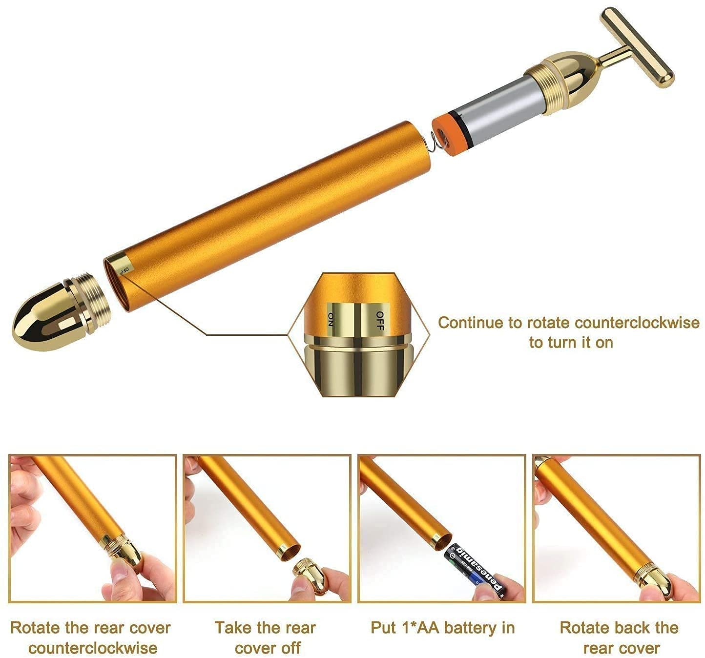 24K Gold Plated Face Massager