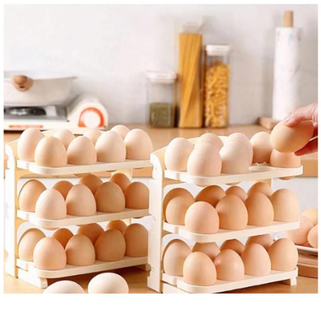 Foldable Egg Tray 24 Grid Egg Storage Box