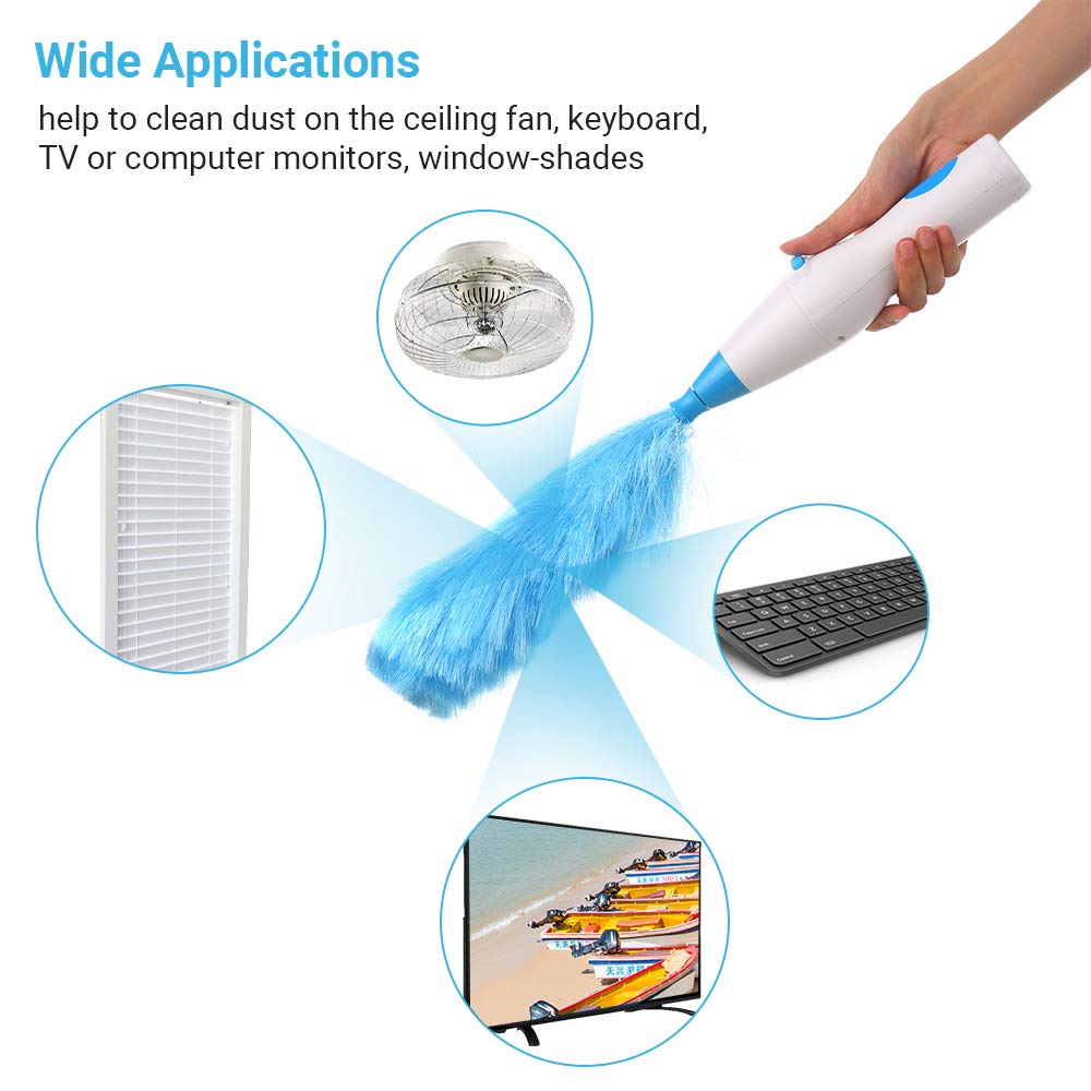 SpinJet™ Spin Duster Electric Cleaner Microfiber Brush