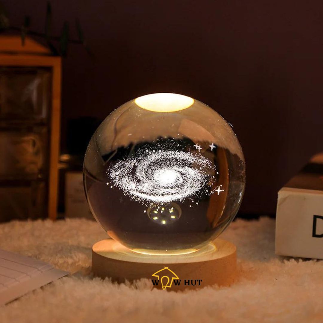 3D Galaxy Crystal Lamp