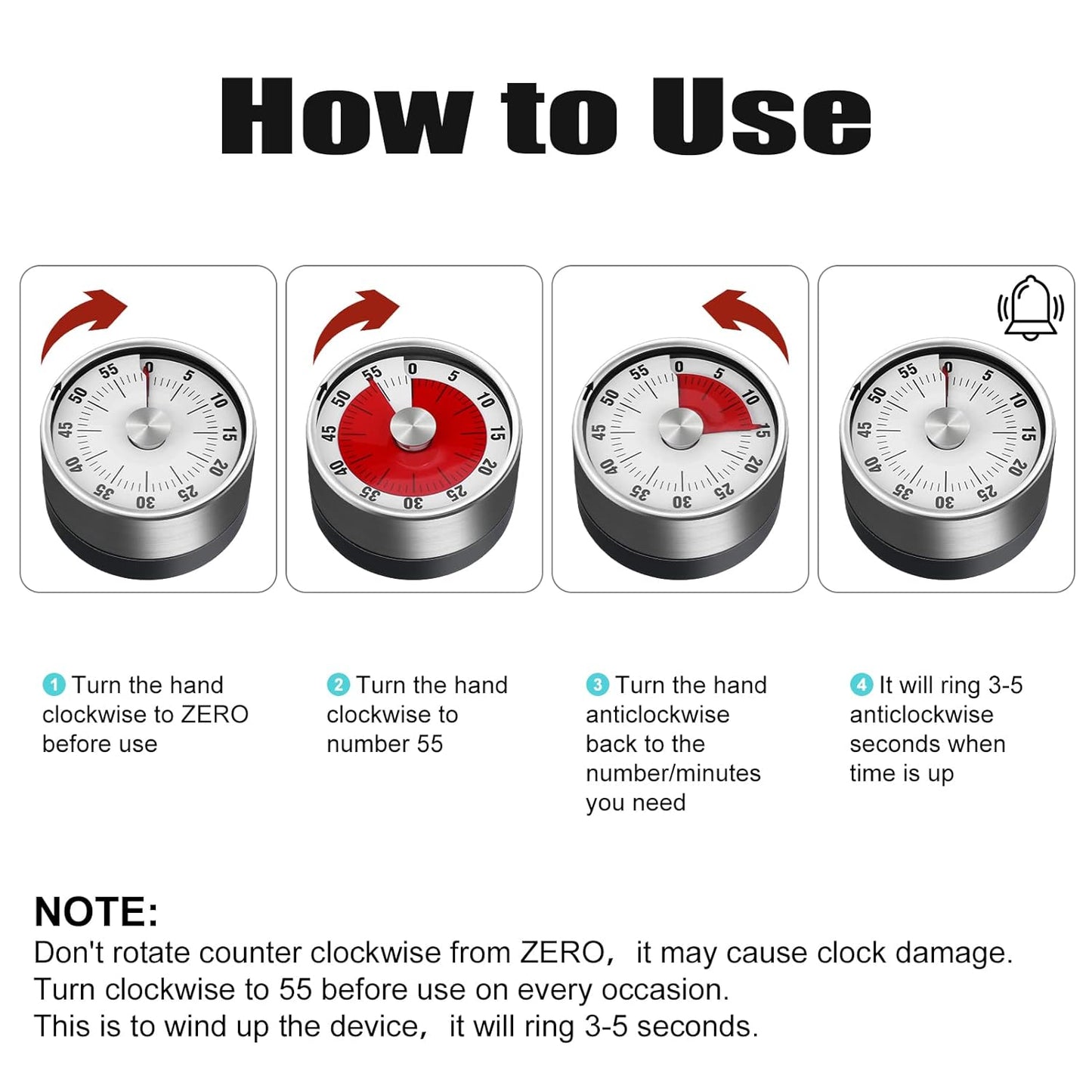 Magnetic Visual Kitchen Timer