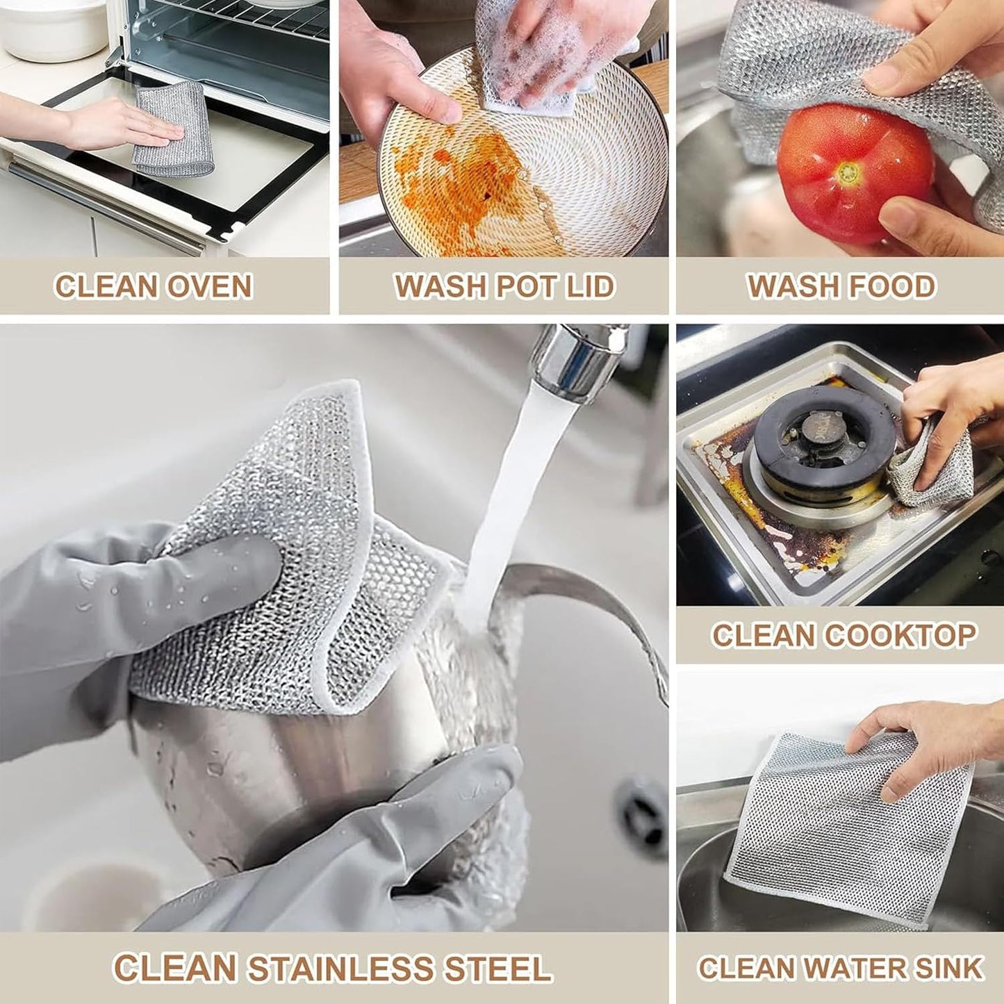 Multifunctional Non-Scratch Wire Dish Cloth (BUY 5 GET 5 FREE)