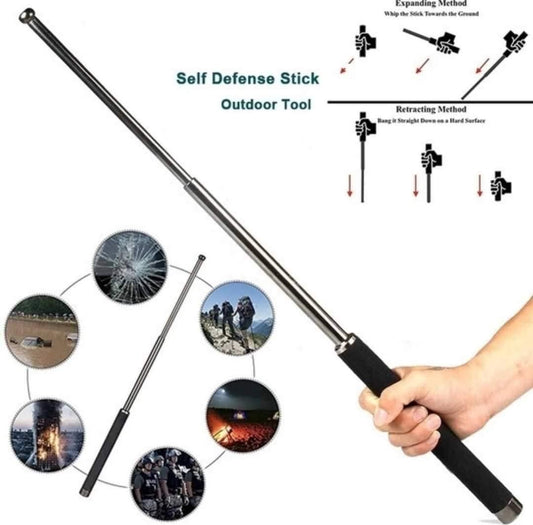 Self Defense Stick (Heavy Metal and Extendable)