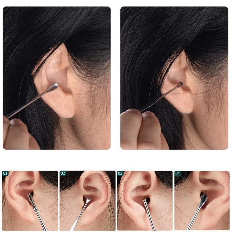 Reusable 6-Piece Ear Cleaner Tool Set with Storage Box