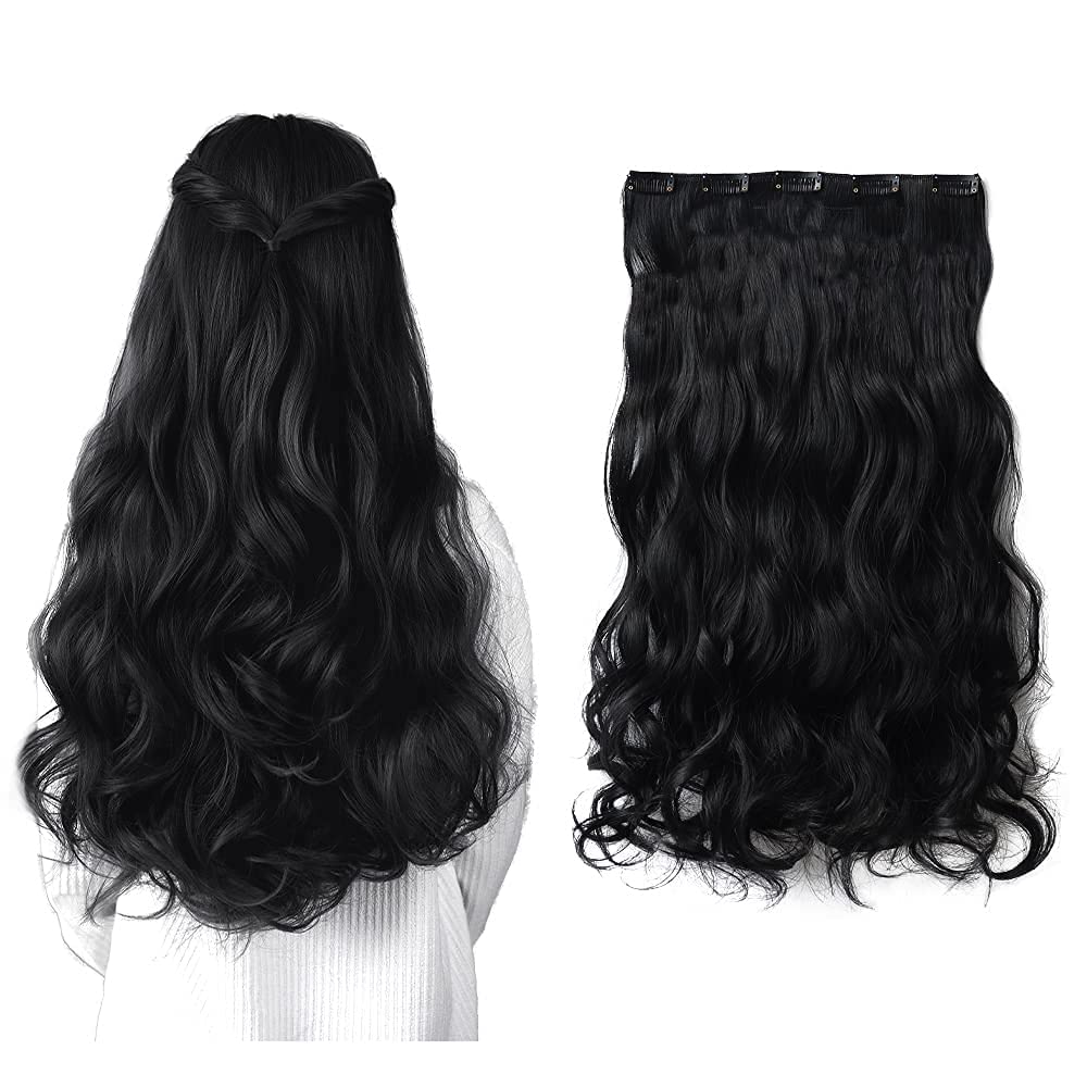 Hair Extension 5 Clips (24 inch) Straight/Curly