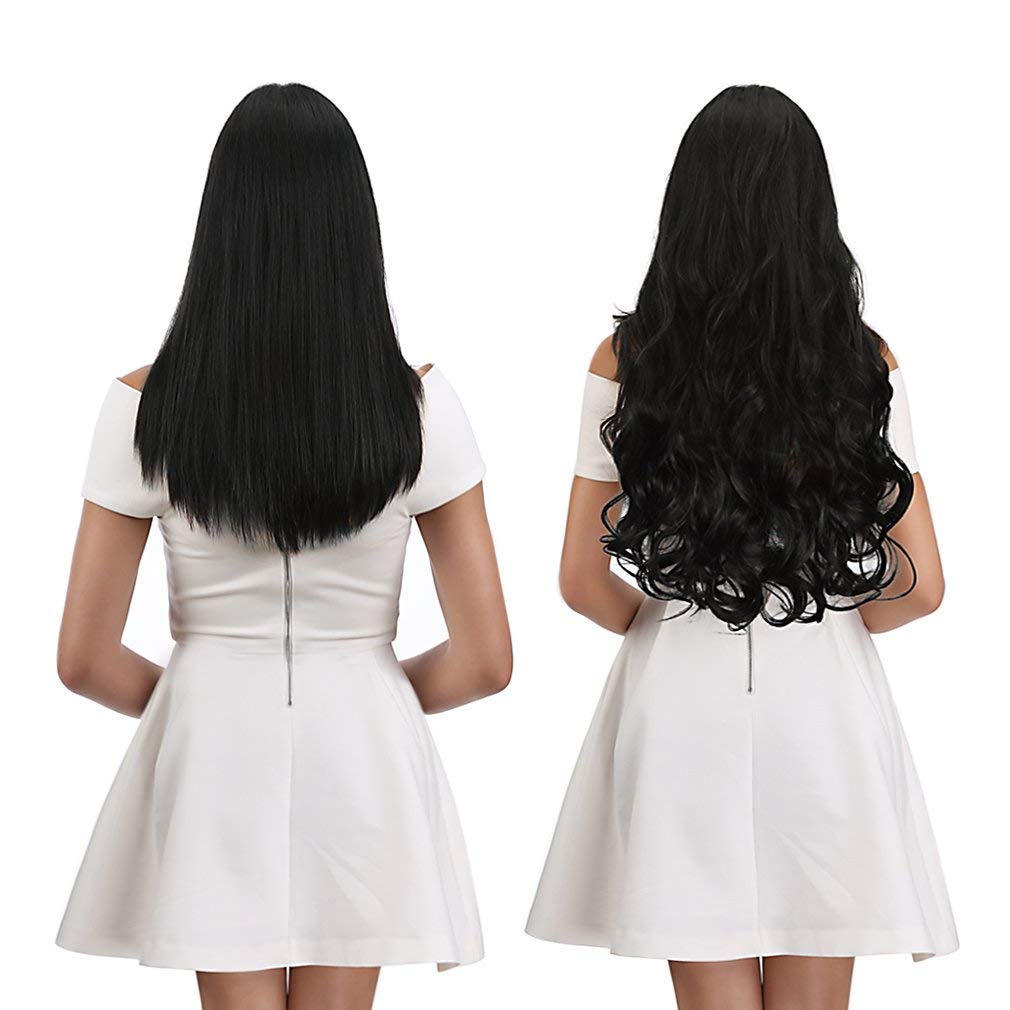 Hair Extension 5 Clips (24 inch) Straight/Curly