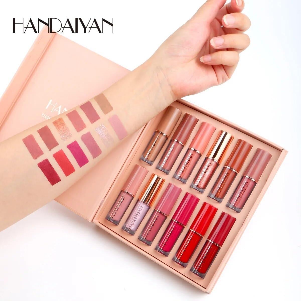 HANDAIYAN Lipstick Set of 12 Matte Velvet Mini Liquid Lipsticks