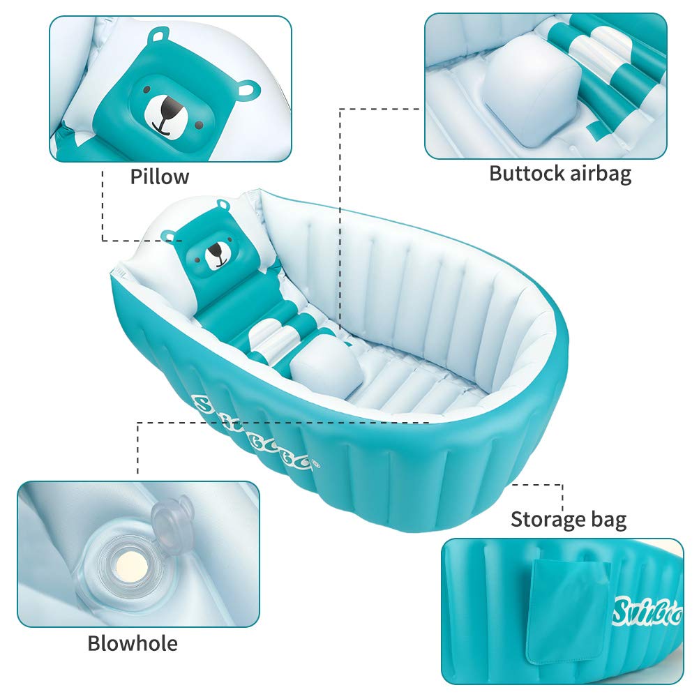 Inflatable Baby Bath Tub for (0-5 Year) Kids