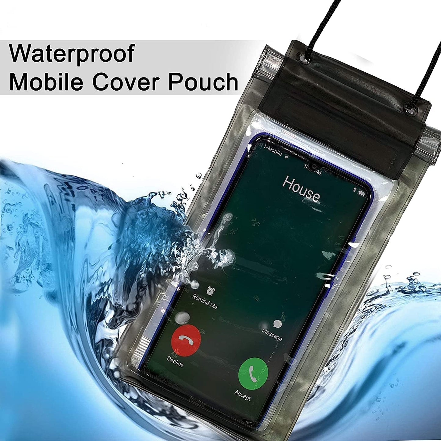 Universal Transparent Waterproof Case for Phone (Pack of 5)