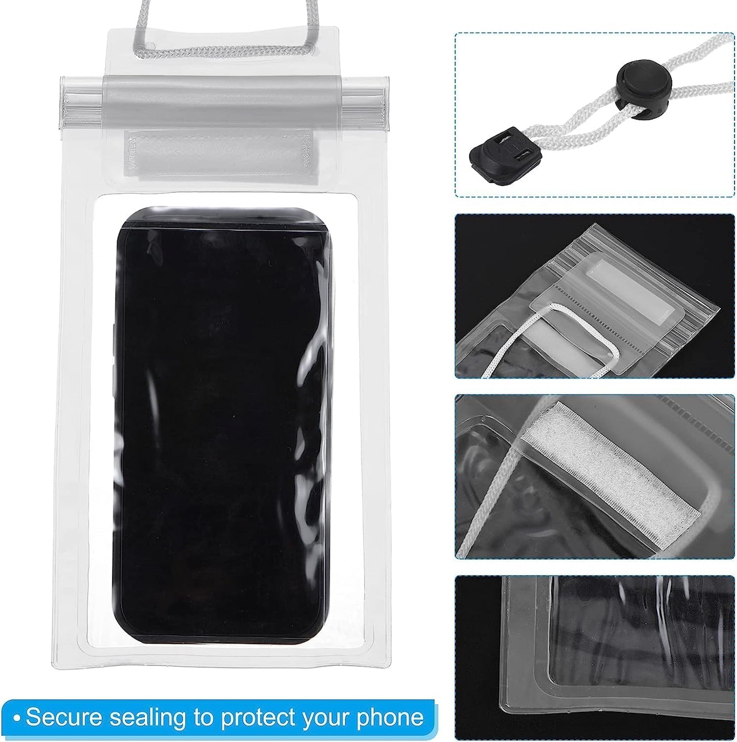 Universal Transparent Waterproof Case for Phone (Pack of 5)