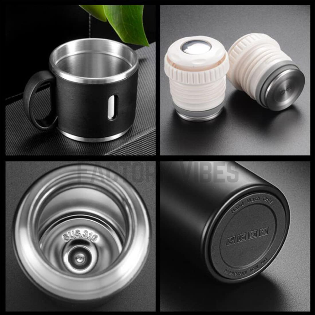 PORTABLE FLASK (Hot & Cold Both) With 3 Cups