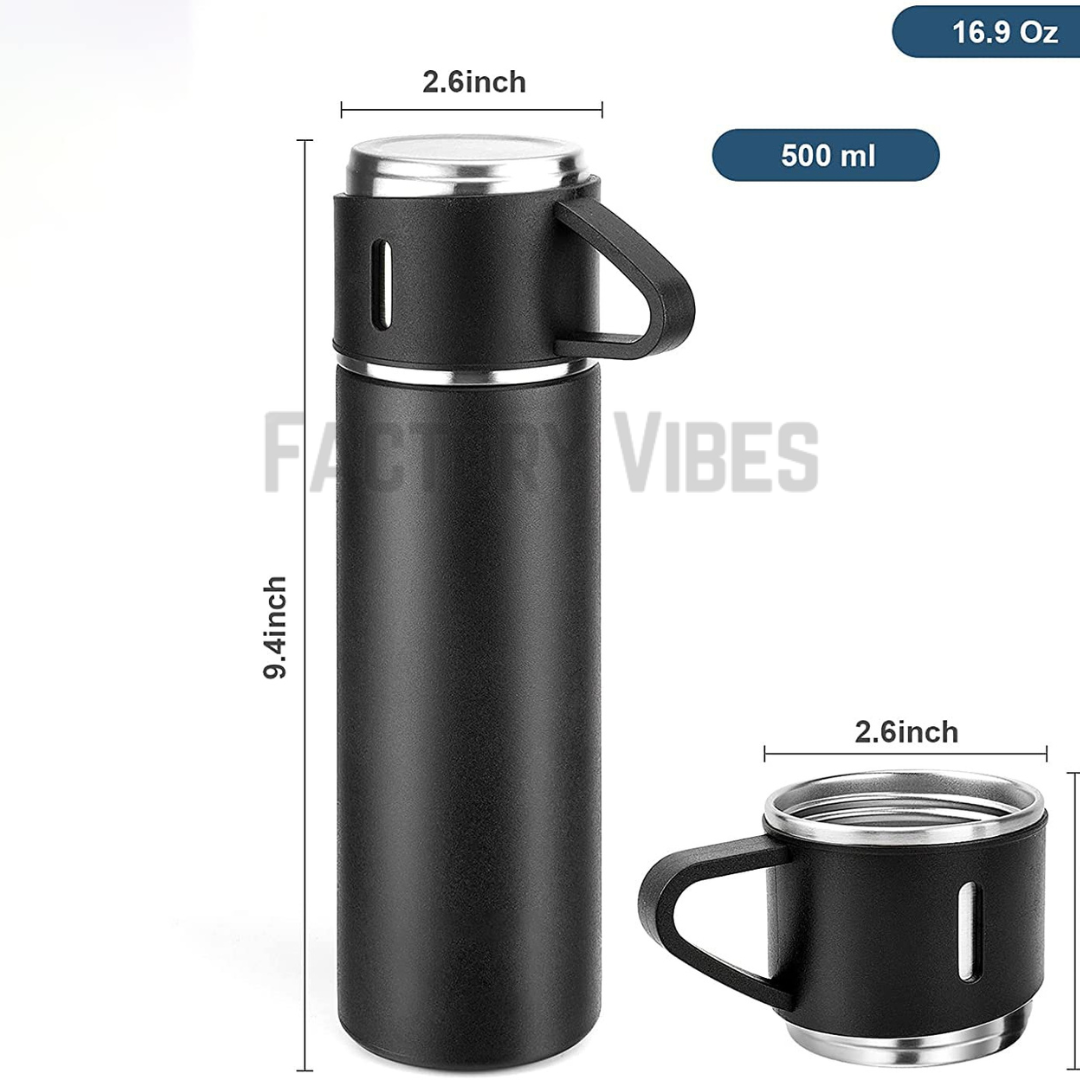 PORTABLE FLASK (Hot & Cold Both) With 3 Cups