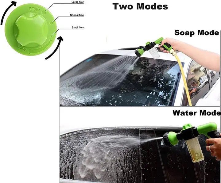 8 Mode Water Spray Gun With Soap Dispenser