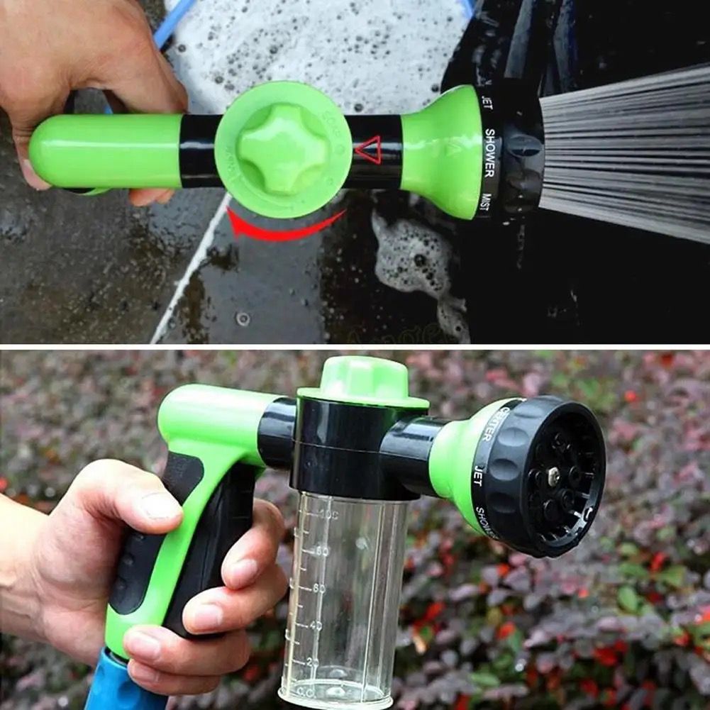 8 Mode Water Spray Gun With Soap Dispenser