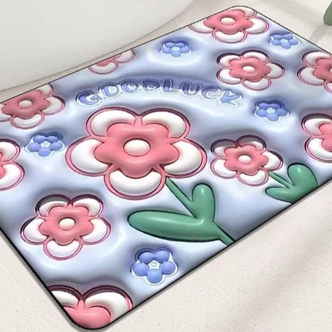 3D Dish Water Absorbing Mat (Mixed Color)