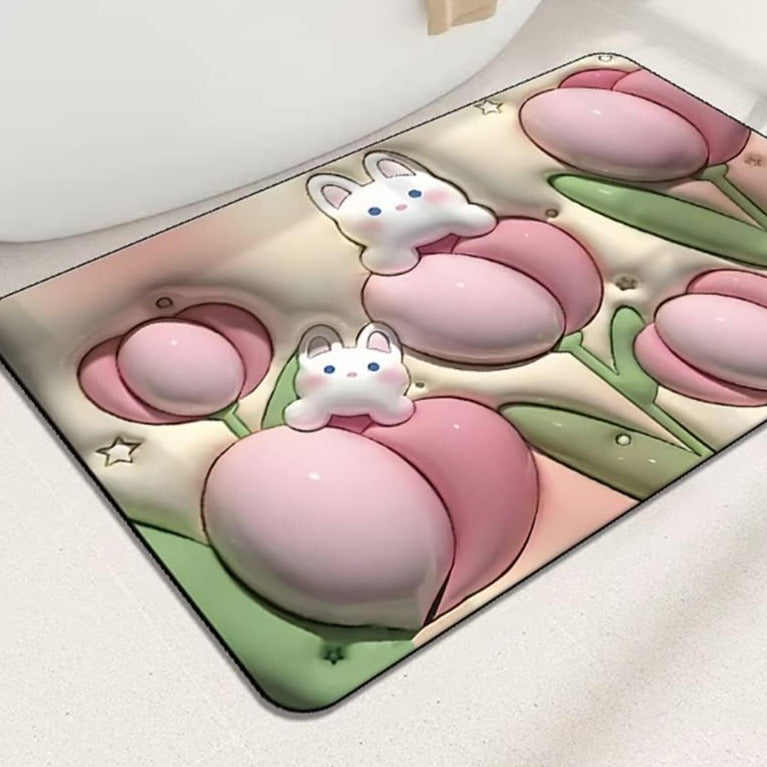 3D Dish Water Absorbing Mat (Mixed Color)