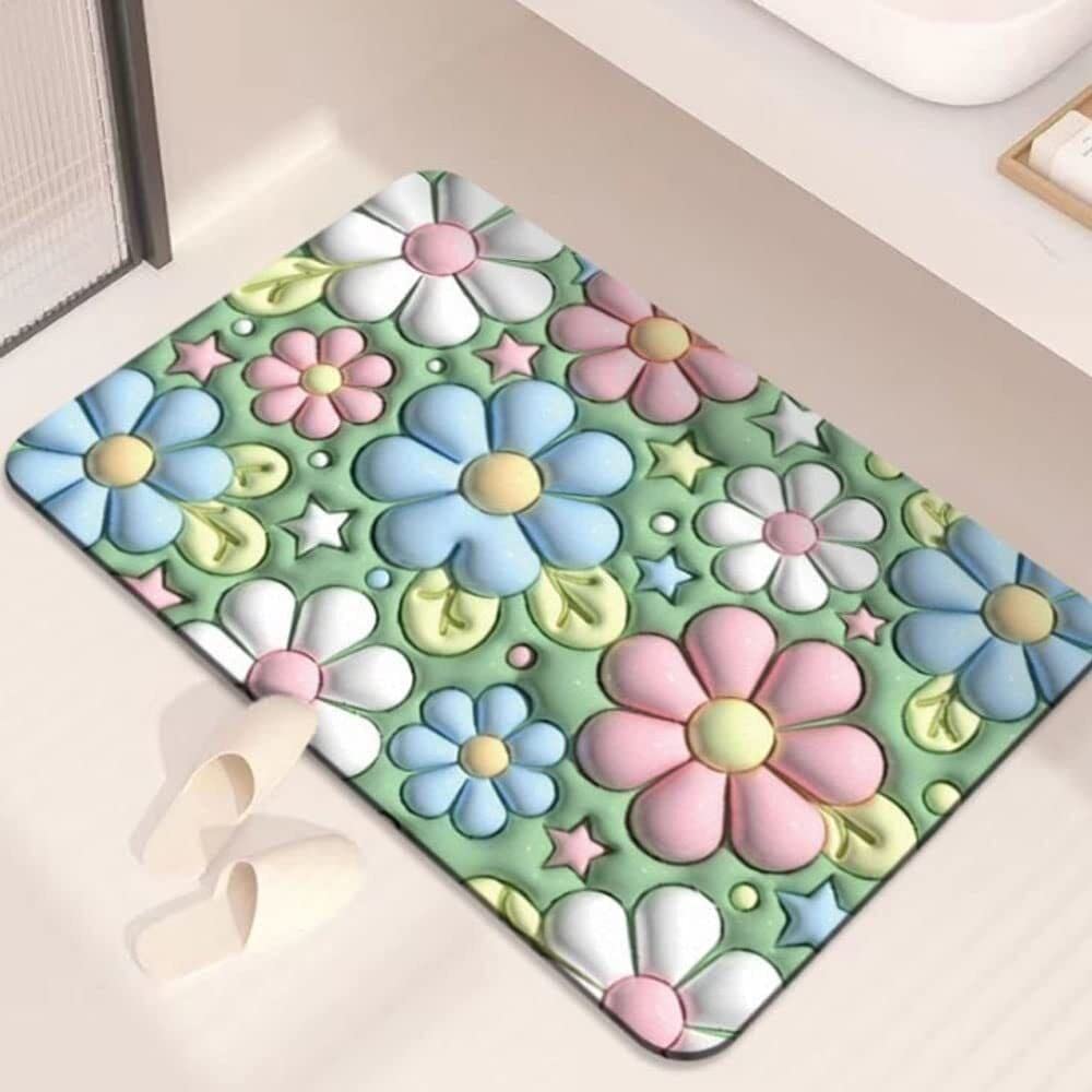 3D Water Absorbing Non-Slip Mat (Mixed Color)