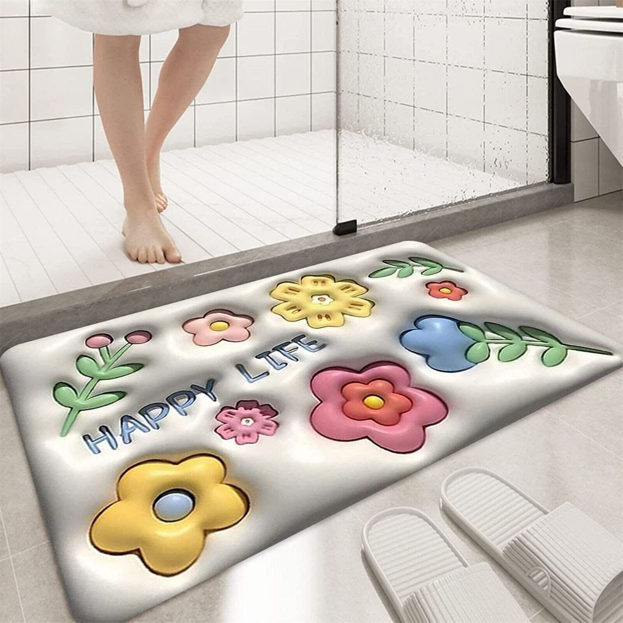 3D Water Absorbing Non-Slip Mat (Mixed Color)