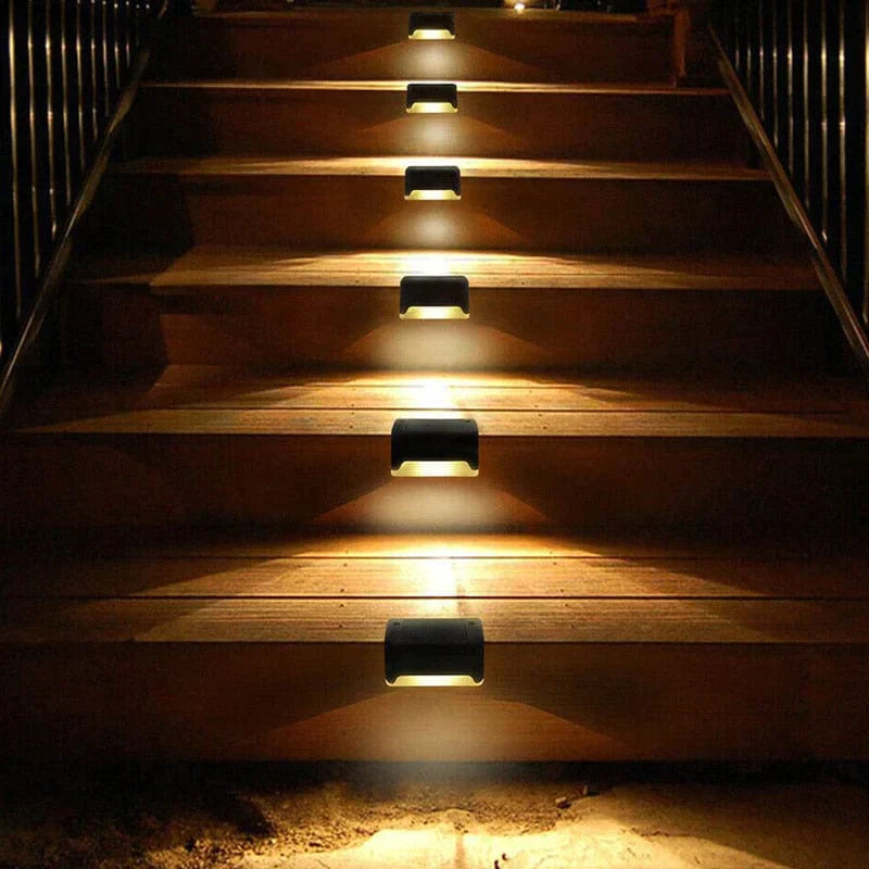 Luminex™ Solar Stair Lights : Auto Rechargeable & Light Up