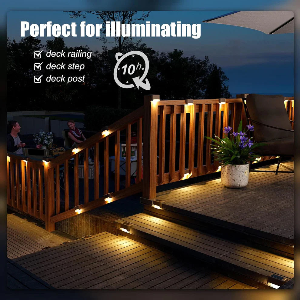 Luminex™ Solar Stair Lights : Auto Rechargeable & Light Up