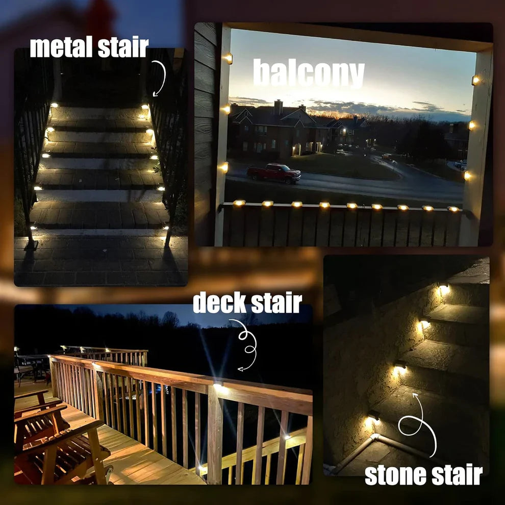 Luminex™ Solar Stair Lights : Auto Rechargeable & Light Up