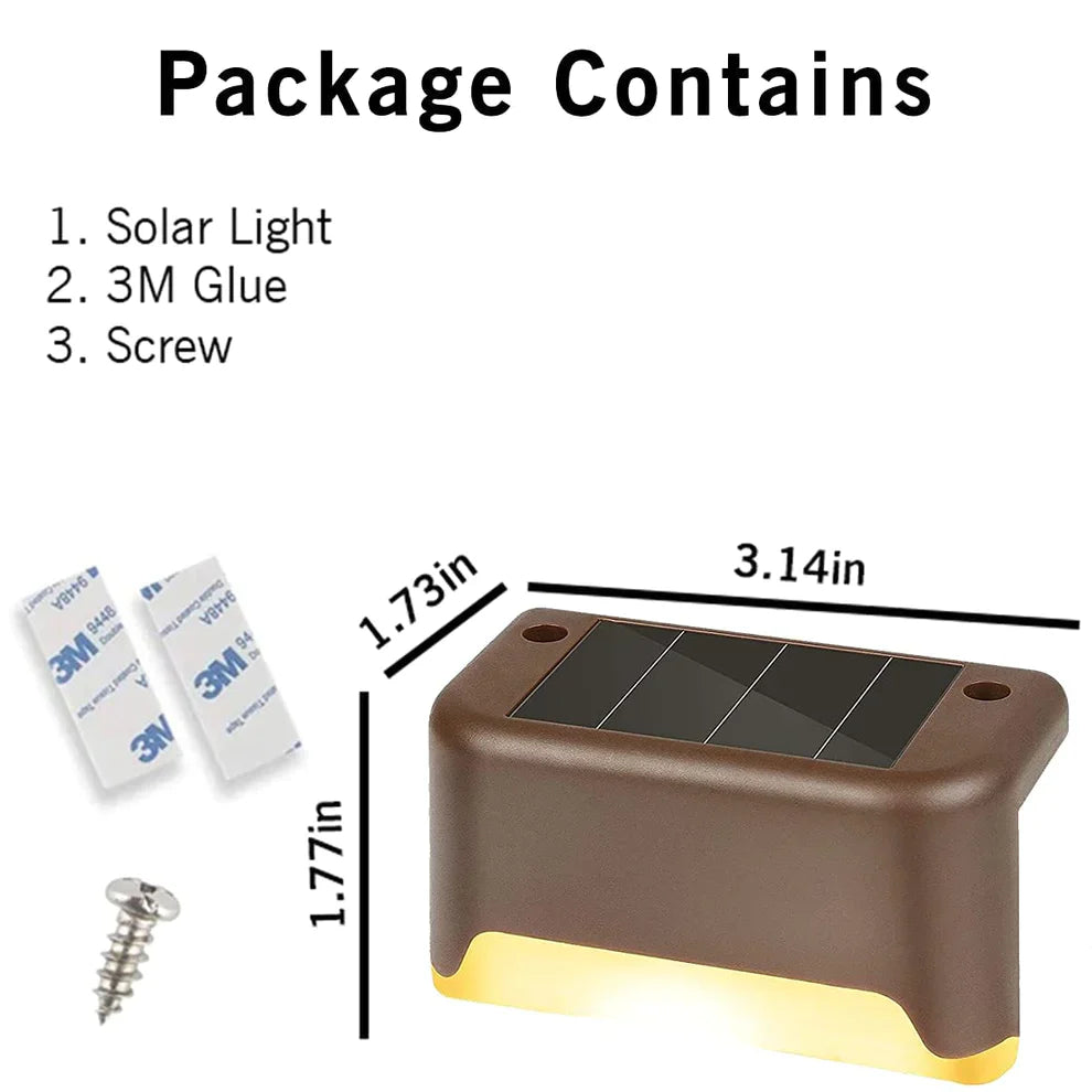 Luminex™ Solar Stair Lights : Auto Rechargeable & Light Up