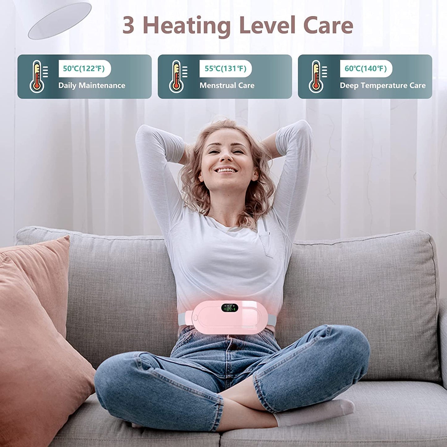 Period Cramps Heat & Massage Therapy for Soothing