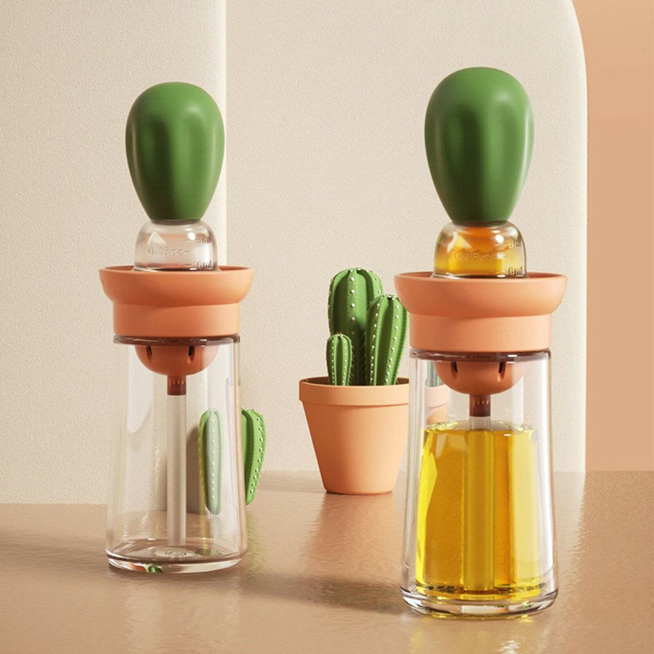 Oil Dispenser Bottle With Silicone Brush