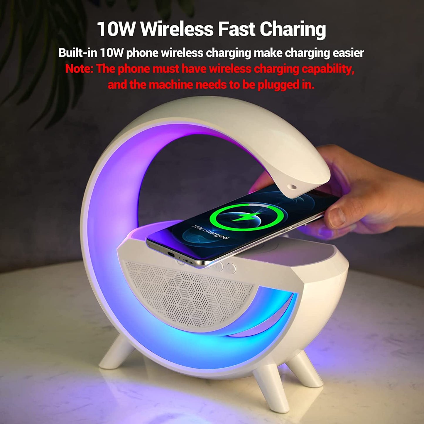 Premium Lamp Multifunctional Wireless Charger With Speaker