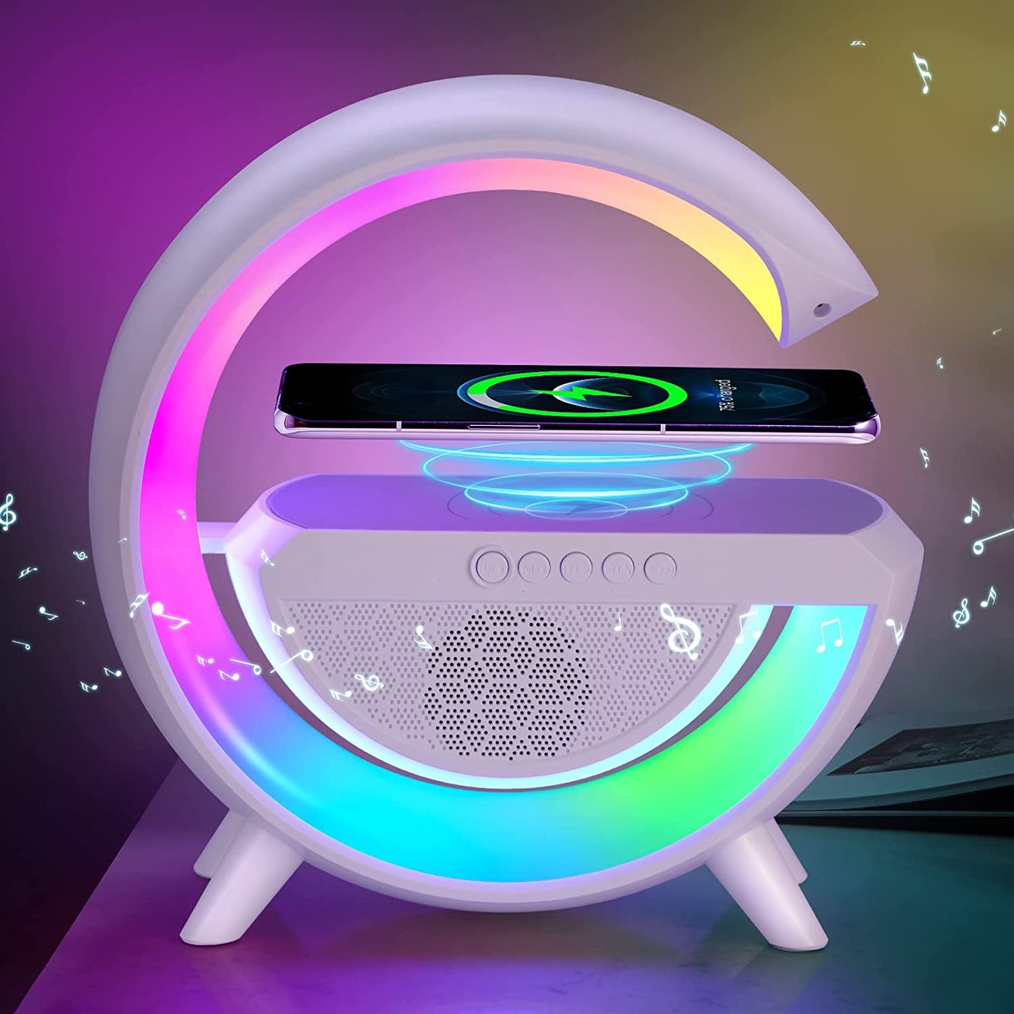 Premium Lamp Multifunctional Wireless Charger With Speaker