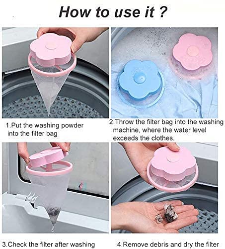 Washing Machine Floating Lint Mesh Bag (Pack of 3)