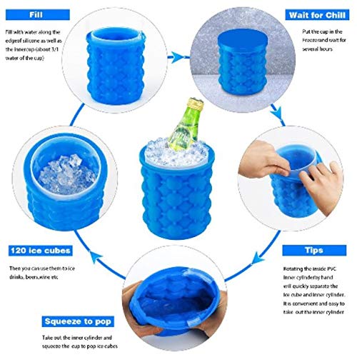 Silicone Ice Cube Bucket with Lid