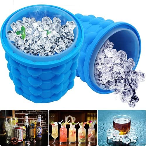 Silicone Ice Cube Bucket with Lid