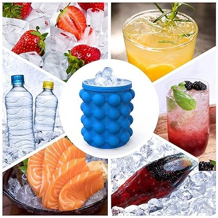 Silicone Ice Cube Bucket with Lid