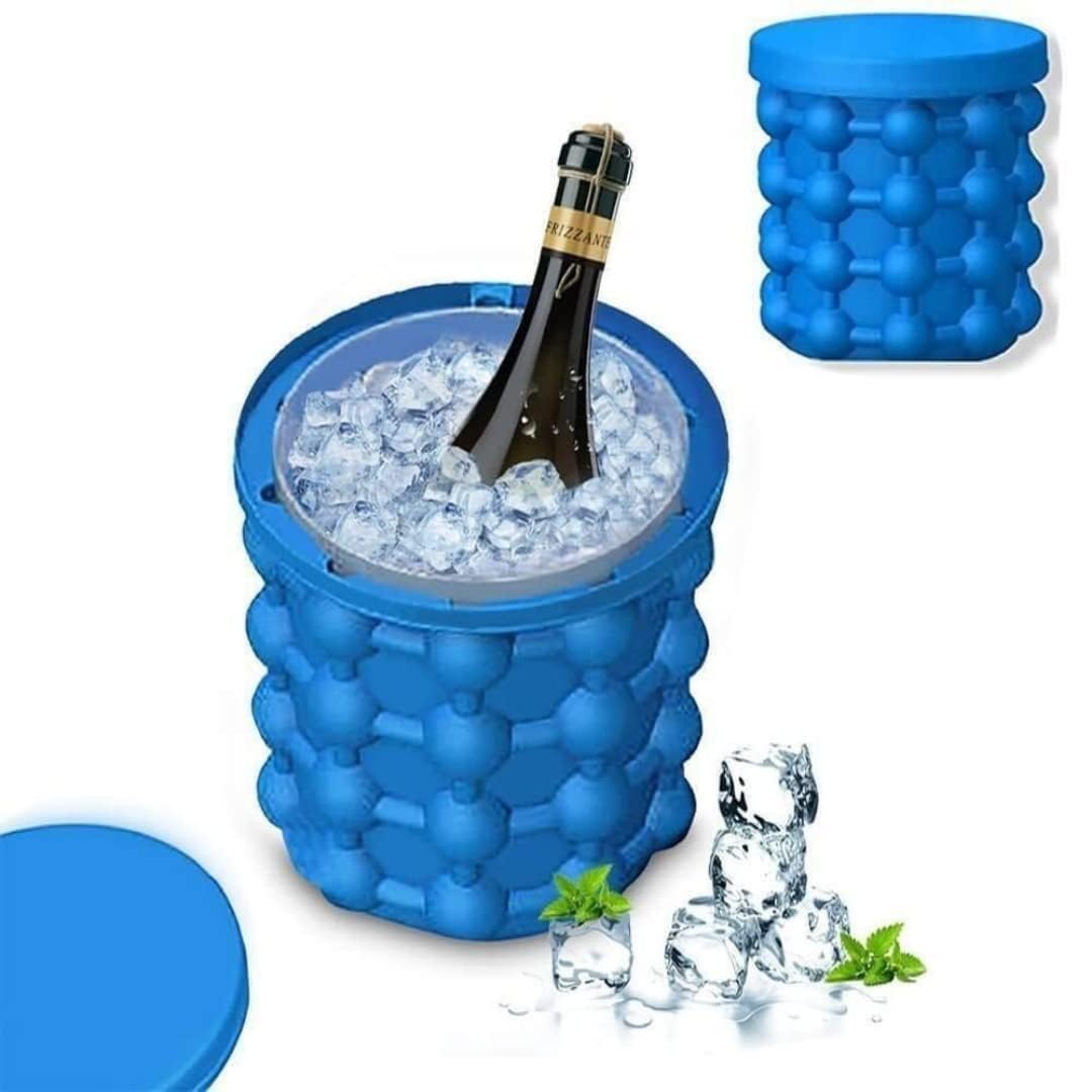 Silicone Ice Cube Bucket with Lid