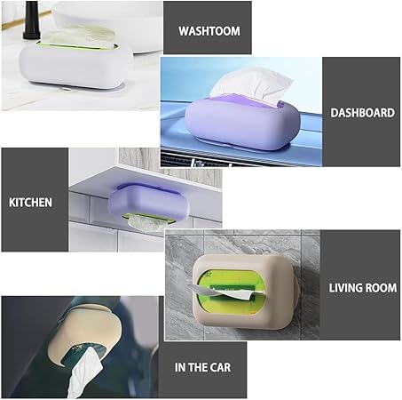 Silicone Tissue Box with Strong Suction Cup