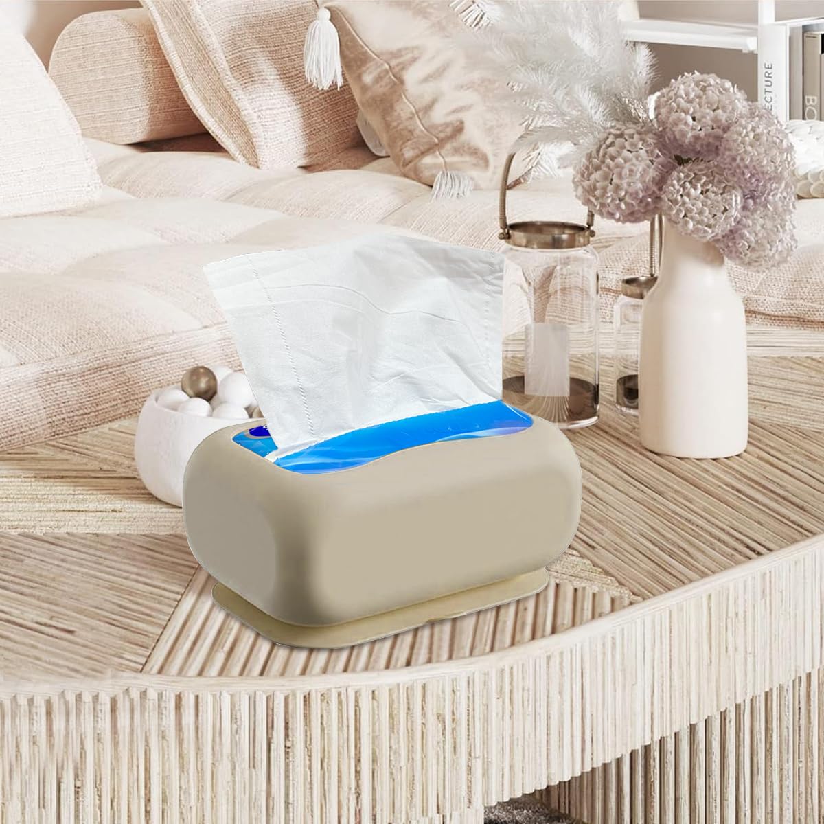 Silicone Tissue Box with Strong Suction Cup