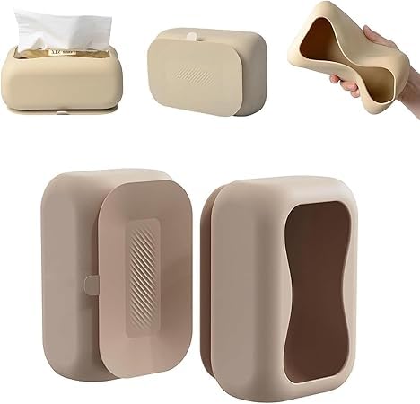 Silicone Tissue Box with Strong Suction Cup