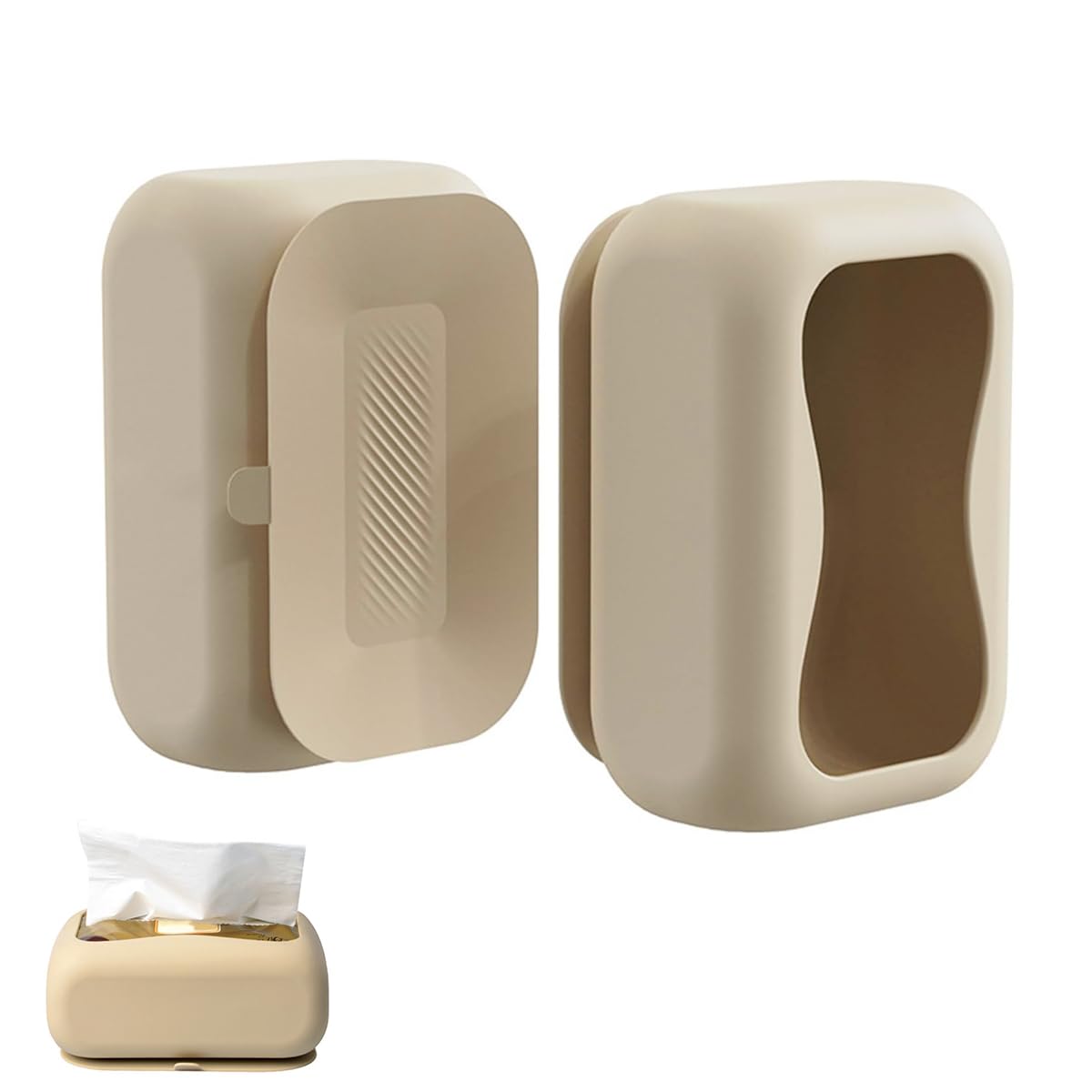 Silicone Tissue Box with Strong Suction Cup