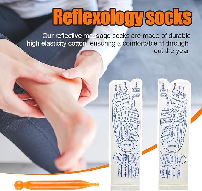 Reflexology Socks With Massage Stick