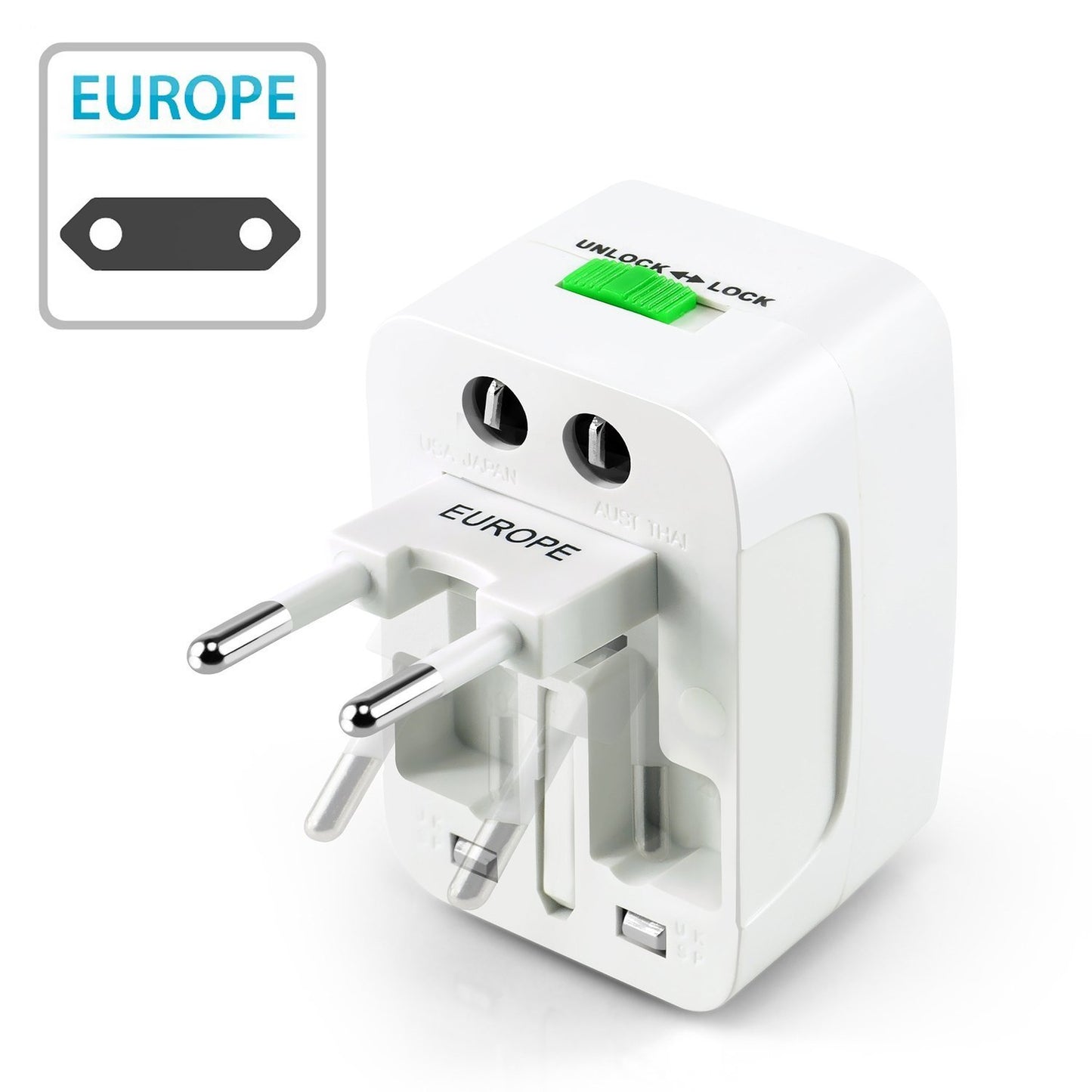 Universal Travel Charger Adapter Plug (Works in over 150 countries)